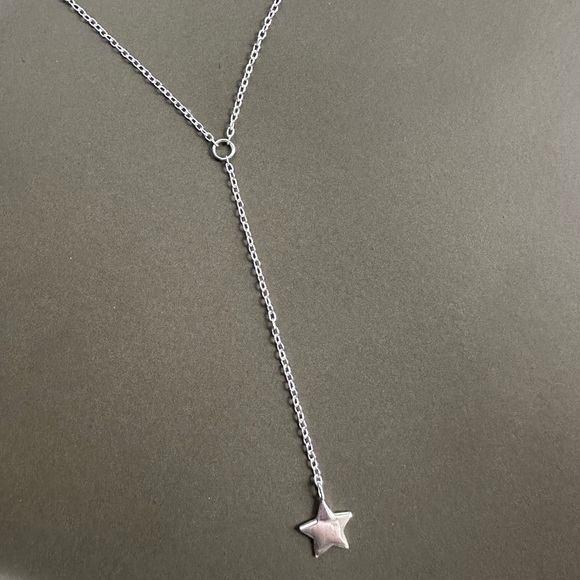 Sterling Silver Star Y Necklace Waterproof - Picture 3 of 7